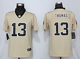 Women Nike New Orleans Saints 13 Thomas Vapor Untouchable Nike Gold Inverted Limited Jersey,baseball caps,new era cap wholesale,wholesale hats